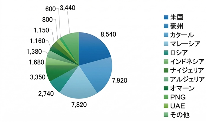 ����LNG�A�o�ʁi�P�ʁF���g���j2024�N