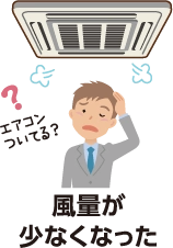 風量が少なくなった