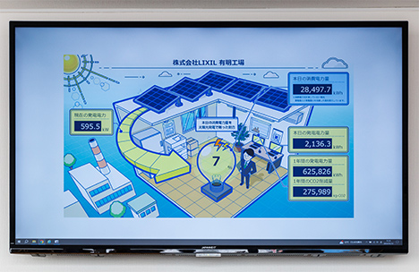 リアルタイムで発電量がわかるモニター