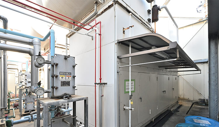 志度工場のディーゼル発電機